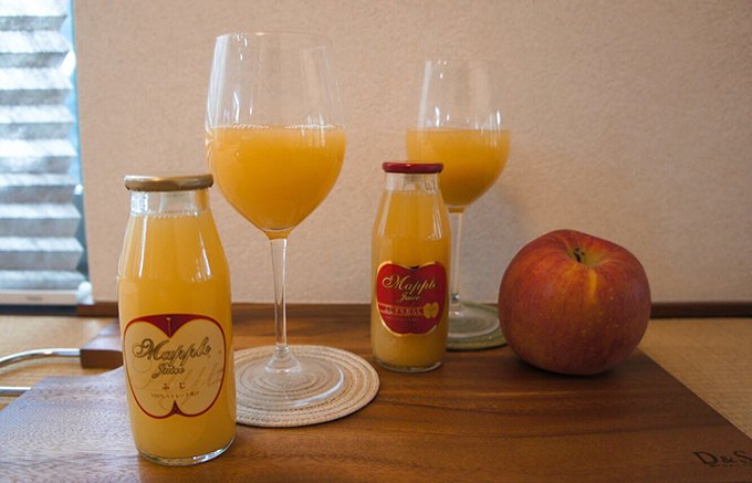 珍しい100％ストレート果汁のりんご本来の本物の味を楽しめる贅沢なジュース