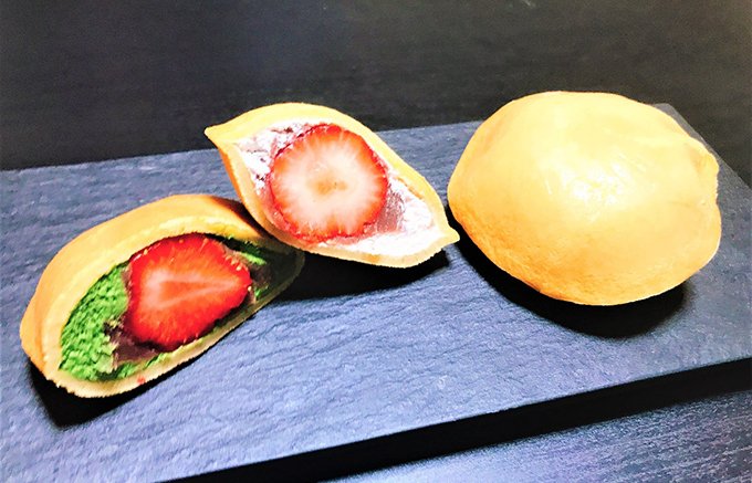 イチゴ加工のプロが作った生菓子、伊都きんぐの『どらきんぐ』