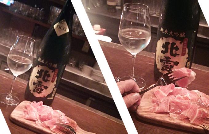 白ワイングラスにかちわり氷で飲む、至福の日本酒